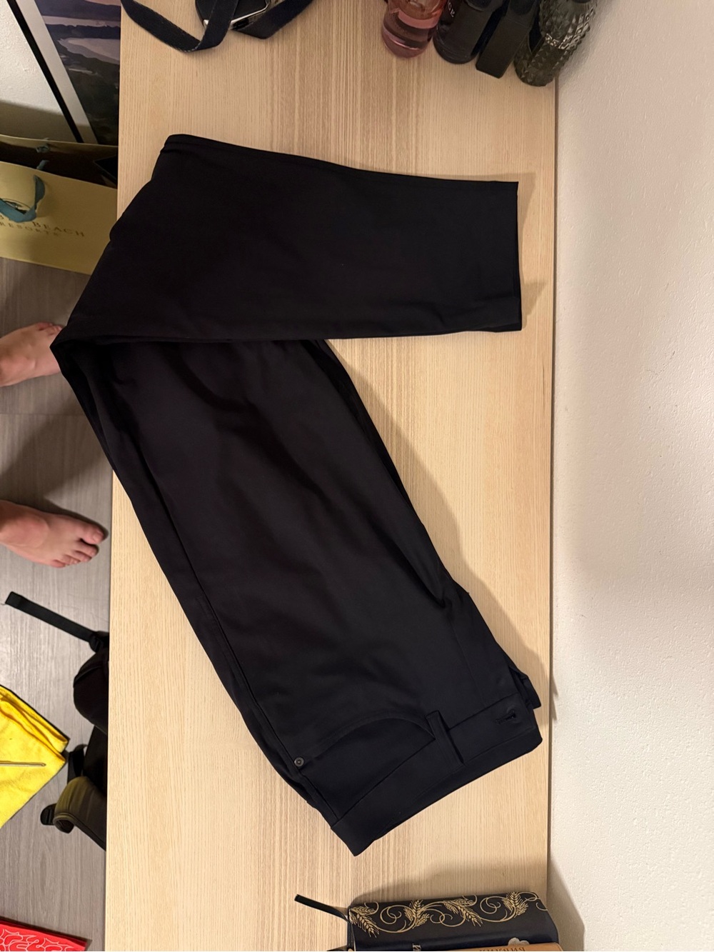 lululemon athletica Men's Black Slim Dress Trousers